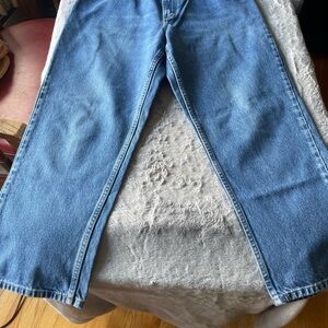 LL bean Classic Blue Denim Jeans size 16P heavy weight vintage